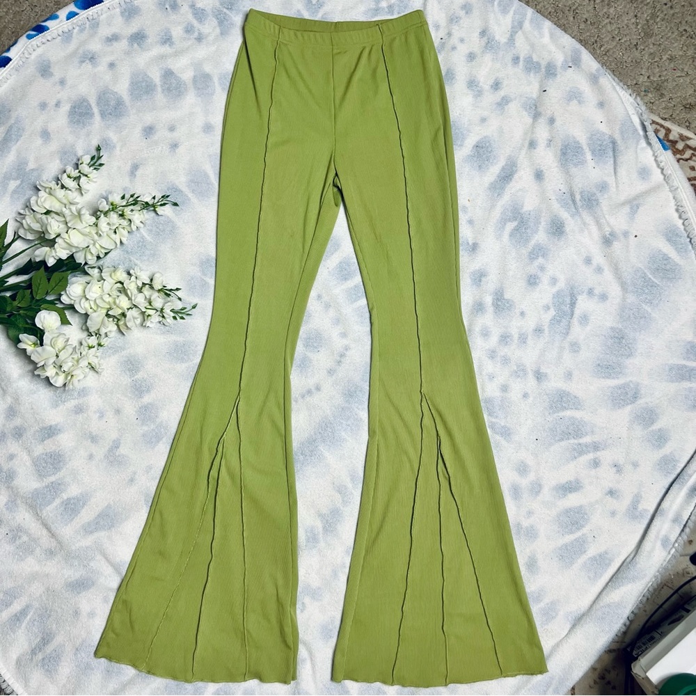 Avocado Ribbed Flare Pants - image 2